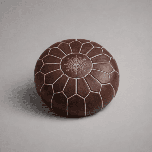 Leder-Pouf