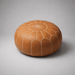 Leder-Pouf