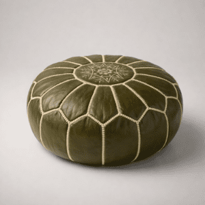 Leder-Pouf